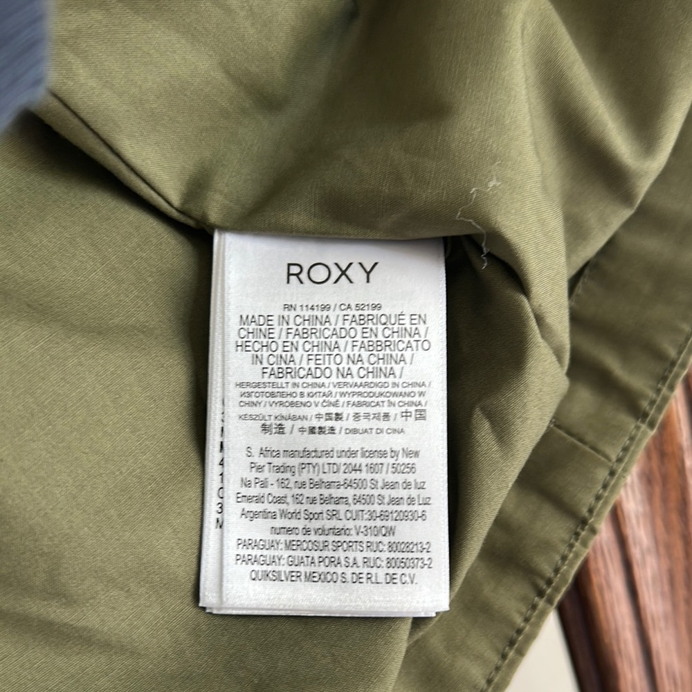 NWOT Roxy Lightening Strike Military Jacket Olive Green Women's Size 6 Medium - Picture 7 of 10